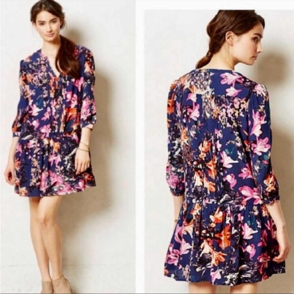 Maeve Caravane Floral Drop Waist Dress 👗